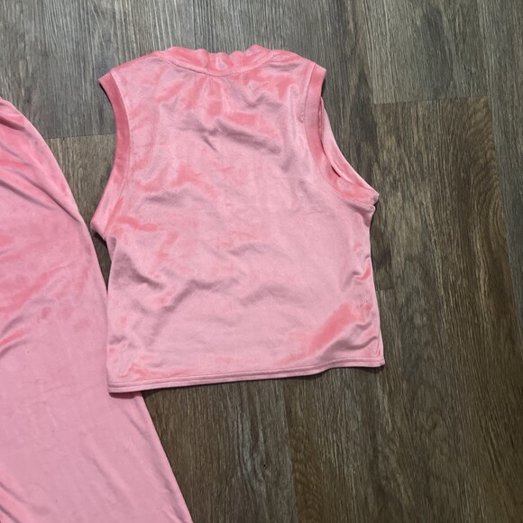 Juicy Couture Sleepwear Pink Tank Top 2 Piece Pajama Set Size L Exc Condition - Picture 8 of 16